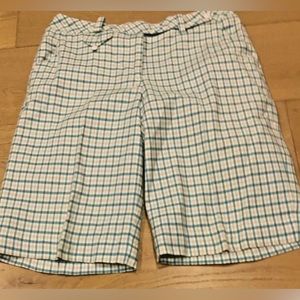 Bermuda Shorts Size 6 Blue Gray Checkered
